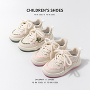 女童板鞋低帮学生儿童小白鞋2023秋季女鞋运动休闲中大童鞋子