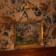 轻奢金色复古欧式浮雕方形相框照片墙面装饰文艺轻奢雕花镜面壁挂
