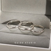 s999定制情侣对戒纯银，一对小众设计男女，光面极简素圈戒指刻字礼物