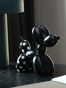 黑白斑点气球狗puppy树脂摆件，家居客厅样板间软装饰品七夕送礼