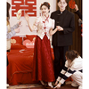 新中式敬酒服新娘2024红色旗袍结婚订婚礼服裙女夏季修身长款