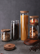 厨房储蓄豆子干果杂粮罐带盖透明玻璃密封茶叶罐咖啡豆密封罐大码