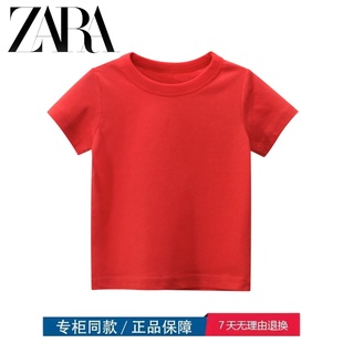 三折品牌撤柜童装亲子装中小童韩版男女童纯色短袖T恤上衣