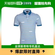 香港直邮armanicollezioni男士，蓝白条纹短袖弹力，polo衫3y6f2