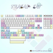 無铭誠品 DSA茶杯猫Teacap cat144键机械键盘键帽PBT热升华大全套