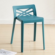 北欧加厚塑料餐椅家用凳子可叠放靠背椅子户外阳台休闲时尚餐桌椅