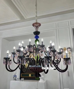 法式奢华k9一级水晶，客厅多头吊灯酒店，卧室灯样板房设计师欧式灯具