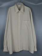vintage微瑕古着feuston日，本日系乳白色，纯色长袖衬衫