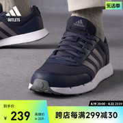 run50s简约复古跑步运动鞋，男女adidas阿迪达斯outlets轻运动