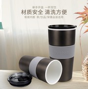 香港世宝大容量水杯双层隔热不锈钢陶瓷保温杯男女士奶茶杯600ml