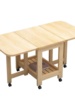 小户型实木折叠茶几简约田园，松木原木餐桌，客厅两用伸缩矮桌经济型