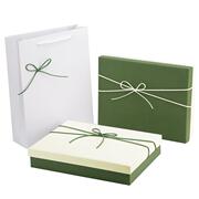 盒空盒子围巾睡衣绿礼盒，高级感小众包装盒，生日围巾礼物盒