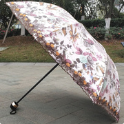 之晴缘黑胶三折蕾丝刺绣花手提袋包防紫外线遮阳超大太阳伞晴雨伞