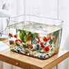 透明仿玻璃鱼缸小型金鱼缸家用造景小鱼缸客厅办公桌迷你乌龟缸