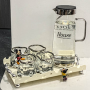 玻璃水具套装家用客厅待客凉水壶茶杯茶壶，ins耐热简约创意冷水壶