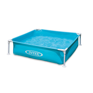 INTEX迷你小方形儿童游泳池支架婴儿戏水池玩具池免充气浴盆鱼池