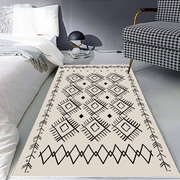 摩洛哥长条卧室床边地毯少女床前茶几，毯子加厚毛绒全铺地垫可机洗