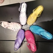22巴西梅丽莎melissa编织镂空网格复古塑胶包头平底果冻休闲凉鞋