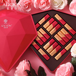 歌斐颂创意钻石爱心型巧克力礼盒装情人节礼物表白送女友男友浪漫