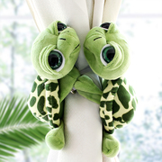 韩式卡通窗帘扣大眼龟小乌龟公仔创意绑带可爱卧室系带扣一对