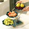玻璃果盘创意现代客厅茶几零食盘家用高级感水果盘干果盘摆件