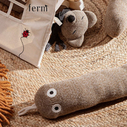 丹麦ferm living泰迪熊小蛇抱枕羊毛靠枕儿童房趣味装饰玩偶小众
