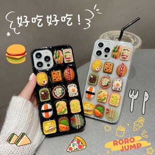 立体寿司OPPOReno6 7pro手机壳5K创意4se可爱reno3食物Ace2保护套