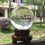 白水晶球招财风水透明圆球摄影拍照玻璃家居装饰品客厅办公桌摆件
