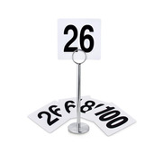 极速桌卡夹圆环餐桌牌，餐厅席位卡酒席桌面，台卡会议指示牌不锈钢桌