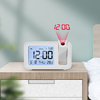 日本多功能投影闹钟智能时钟学生用创意投射表床头电子钟起床神器