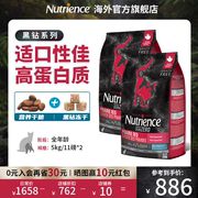 纽翠斯猫粮，进口无谷黑钻红肉双拼，冻干猫粮11磅2包