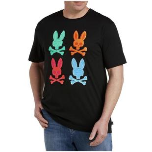 Psycho Bunny男T恤彩色骷髅兔设计图案小众欧美街头潮流B7888