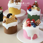 CANDLE.LAB   蛋糕柱形PC塑料模具DIY蛋糕香薰蜡烛饼干蜡烛模具
