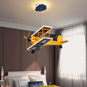 儿童房飞机吊灯创意北欧卡通直升机个性男女孩网红主卧室房间灯具