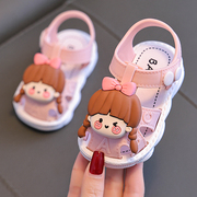 女童宝宝凉鞋夏婴幼儿学步鞋，包头1-4岁防踢小童，室内外穿软底防滑