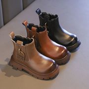 女童马丁靴冬季2023年英伦风儿童皮靴加绒保暖短靴宝宝百搭二棉靴