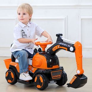 大号儿童挖机遥控挖土机玩具钩机全电动挖臂挖机