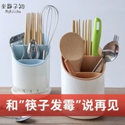 筷子收纳塑料沥水筷子筒家用创意厨房勺子收纳架餐具收纳盒筷子篓