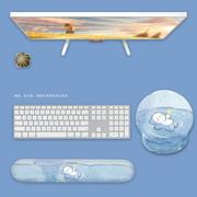 海洋小狗硅胶鼠标垫超大护腕垫键盘手托套装定制卡通动漫电脑桌垫