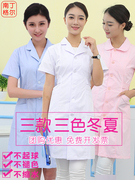 南丁格尔护士服短袖夏季女白色粉红导诊工作服护士，衣服装工作服