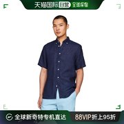 美国直邮tommy hilfiger 男士 衬衫短袖休闲亚麻进口