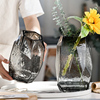 北欧简约创意玻璃花瓶水养鲜花百合向日葵插花客厅餐桌装饰品摆件