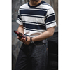 SOS制衣夏季阿美咔叽海魂衫230克厚款重磅圆领 大条纹短袖T恤
