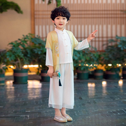 汉服男童唐装套装夏装儿童中国风表演服男孩宝宝新中式古装