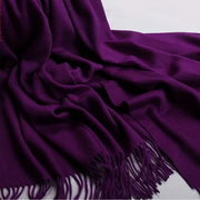 秋冬围巾披肩两用超长纯色紫色加厚男女韩版斗篷大红色围巾