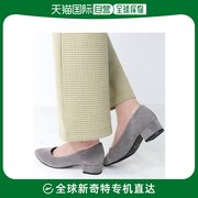 日本直邮SFW 娃娃尖头 3.5 粗跟腿跟鞋 / 5422（灰色单鞋女鞋