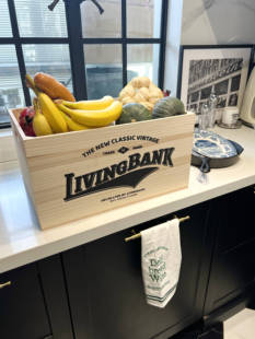 livingbank美式复古杂物收纳箱INS家用木质多用途储物箱植物木盒