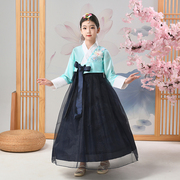 女童韩服传统朝鲜族女孩，秋冬长裙古装儿童，民族风写真表演出服
