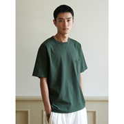WHIMIN “简单T恤”新疆棉圆领短袖男女夏季宽松纯棉纯色日系