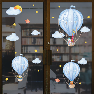 玻璃门贴创意个性3d立体墙贴画幼儿园，墙面贴纸装饰小图案窗户窗贴